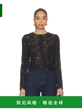 1h可退 香港直邮Frame Denim 女士 蕾丝衫 WP26WBL009 black黑色