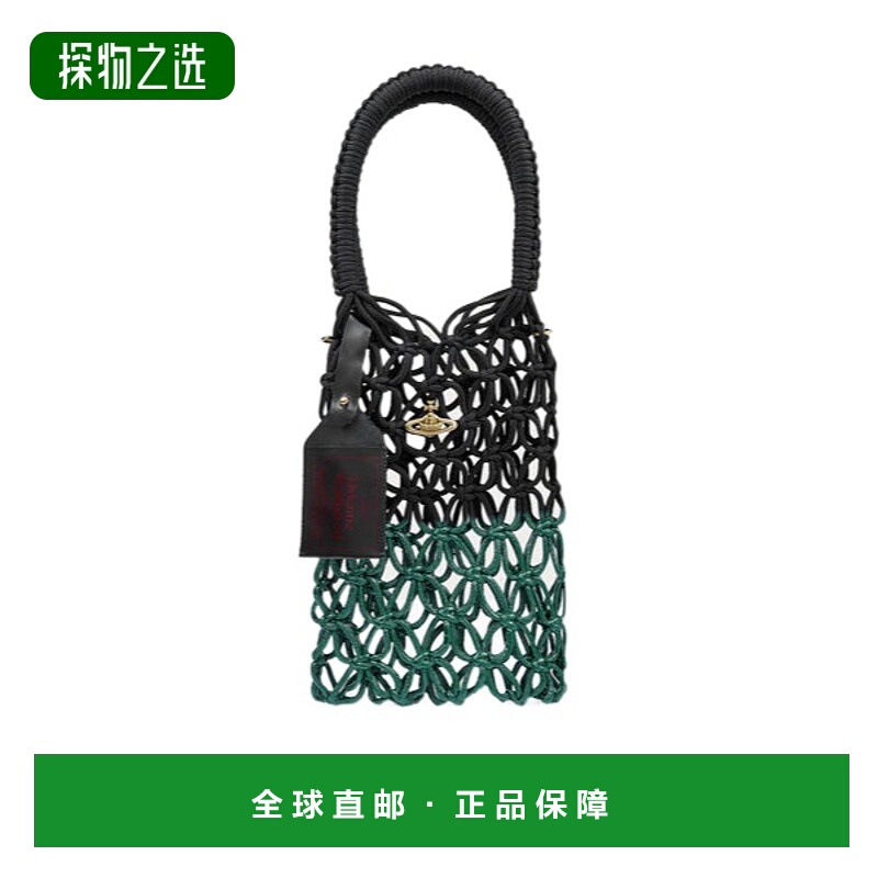香港直邮Vivienne Westwood 撞色编织手提包 42030059UW00QGET