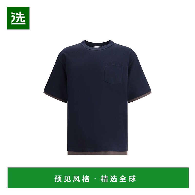 1h可退 香港直邮Sacai 男士 layers 双T恤 2503796M201 black黑色