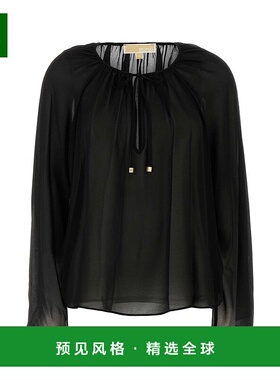 1h可退 香港直邮Michael Kors 迈克高仕 女士 黑色乔其纱衫 MR540