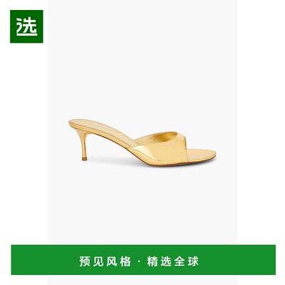 1h可退 香港直邮Amina Muaddi 女士 Jeanne 光面皮凉拖 JEANNESLI