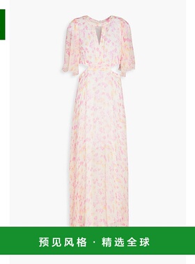 香港直邮Maje 女士 剪口印花乔其纱长款连衣裙 MFPRO03613IMPRIME