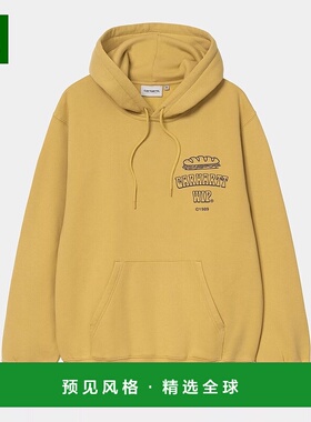 欧洲直邮Carhartt Wip 男士黄色棉卫衣连帽纯棉
