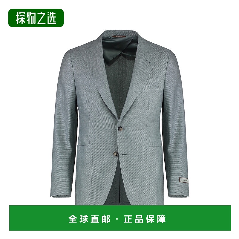 1h可退 欧洲直邮canali 男士 夹克衫亚麻羊毛