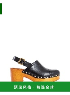 1h可退 香港直邮Chloe 蔻依 女士 Jeannette 铆钉皮质露跟防水台