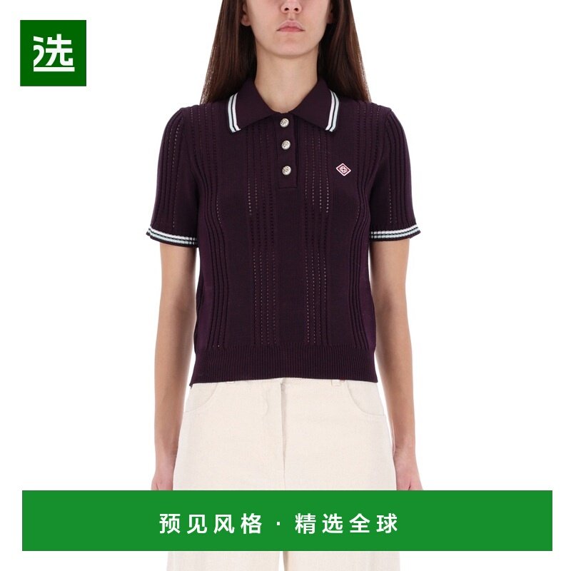 香港直邮CASABLANCA 女士POLO衫 WAW25KW108901AUBERGINE,女装/女士精品,POLO衫,淘宝优惠券,粉丝福利购,淘宝优惠卷