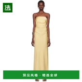 美国直邮 连衣裙 BEC 1h可退 BRIDGE 柠檬黄无肩带长款 女装 女