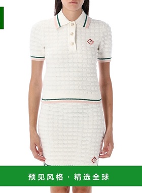 香港直邮Casablanca 女士 毛圈Polo衫 WPF25KW101701WHITE女装