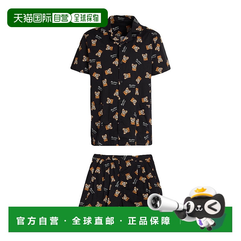 1h可退 香港直邮Moschino 莫斯奇诺 男士 睡衣 black黑色 舒适时