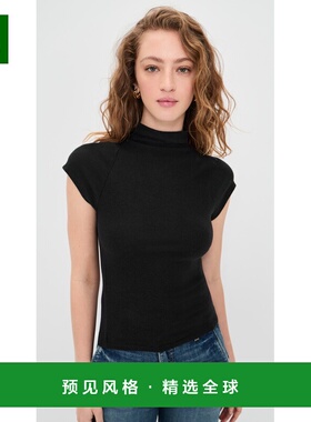 1h可退 香港直邮REFORMATION 女士 Pien 针织上衣 black黑色 舒适