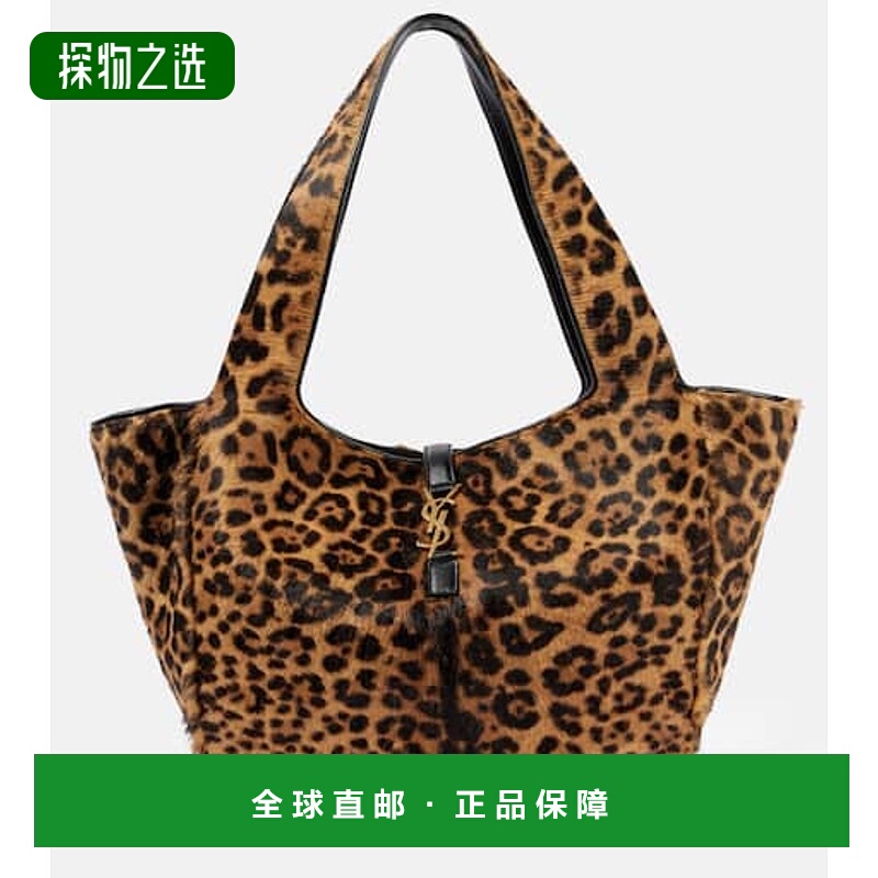 1h可退 香港直邮Saint Laurent 圣罗兰 女士 Le 5 À 7 Bea 豹纹肩