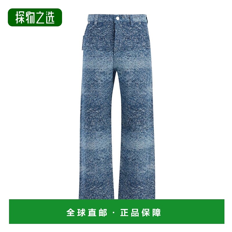 香港直邮Dior 提花渐变牛仔长裤 543D184A3029迪奥