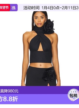 1h可退 香港直邮AREA 女士 挂脖上衣 PF24AWTP0039FA01 black黑色