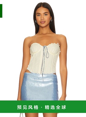1h可退 香港直邮Danielle Guizio 女士 褶纹紧身胸衣 F23103W053