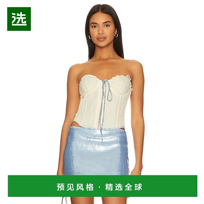 1h可退 香港直邮Danielle Guizio 女士 褶纹紧身胸衣 F23103W053