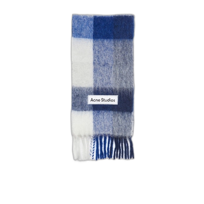 香港直邮Acne Studios 格纹流苏羊毛围巾 CA0084