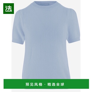 香港直邮Allude 女士T恤 2621113211 SS2026 浅蓝色 短袖羊绒衫