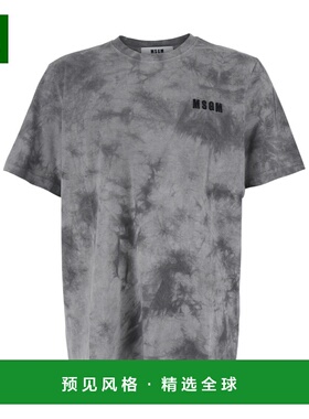 香港直邮MSGM 男士T恤 3940MM99SE25758896 AW2025 灰色 短袖T恤