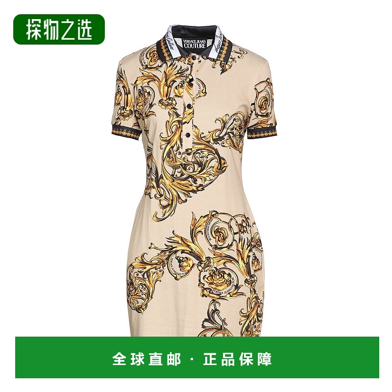 香港直邮versace 范思哲 女士 短款连衣裙 beige米色 舒适时尚