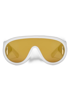 欧洲直邮LOEWE/罗意威 23年新款 男女同款黄色镜片象牙色尼龙镜框