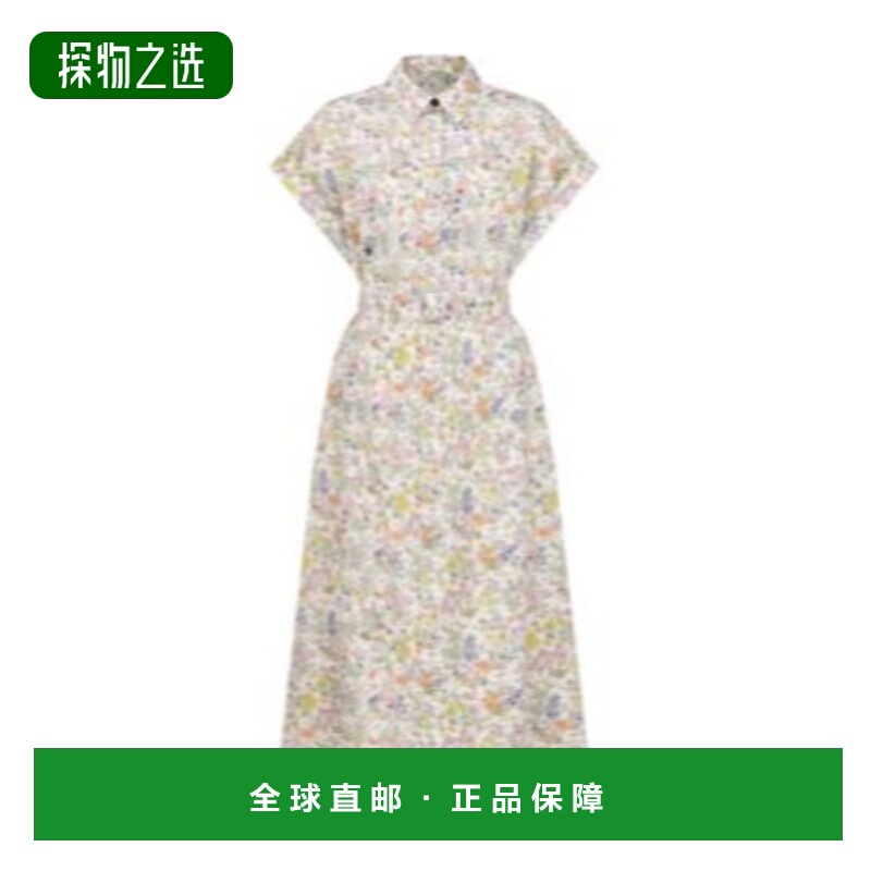 香港直邮Dior 印花衬衫领连衣裙 557R71A3B50