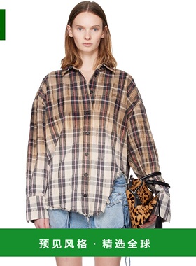 1h可退 香港直邮The Attico 女士 驼色 Diana 衬衫 251WCH00004CC