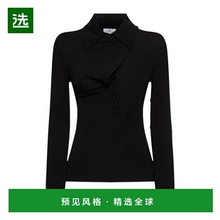 ZJG006长袖 80I Oblique绉纱平纹衬衫 香港直邮Courreges