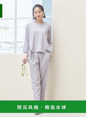 【日本直邮】Dress+女士上装T恤灰色简约透气夏季舒适宽松凉爽