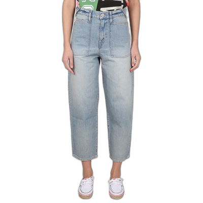 1h可退 KENZO 女士牛仔裤 FD52DP2046B3DY直筒裤九分裤