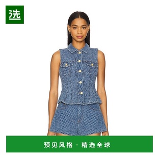 毛茸茸牛仔合身上衣 1h可退 女士 甘尼 J1720 香港直邮GANNI