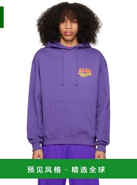 1h可退 香港直邮Bluemarble 男士 紫色 Flower Print 连帽衫 HO01