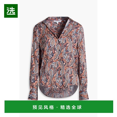 香港直邮VERONICA BEARD 女士 Amelia 真丝混纺佩斯利印花衬衫 25
