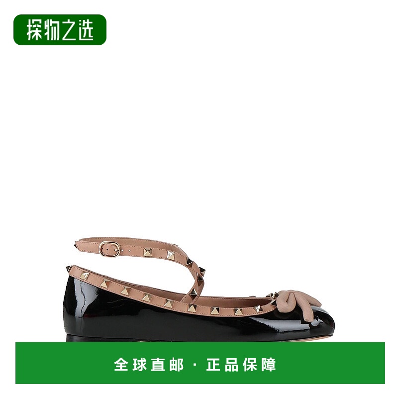 香港直邮valentino 华伦天奴 女士 芭蕾舞鞋 black黑色 舒适时尚