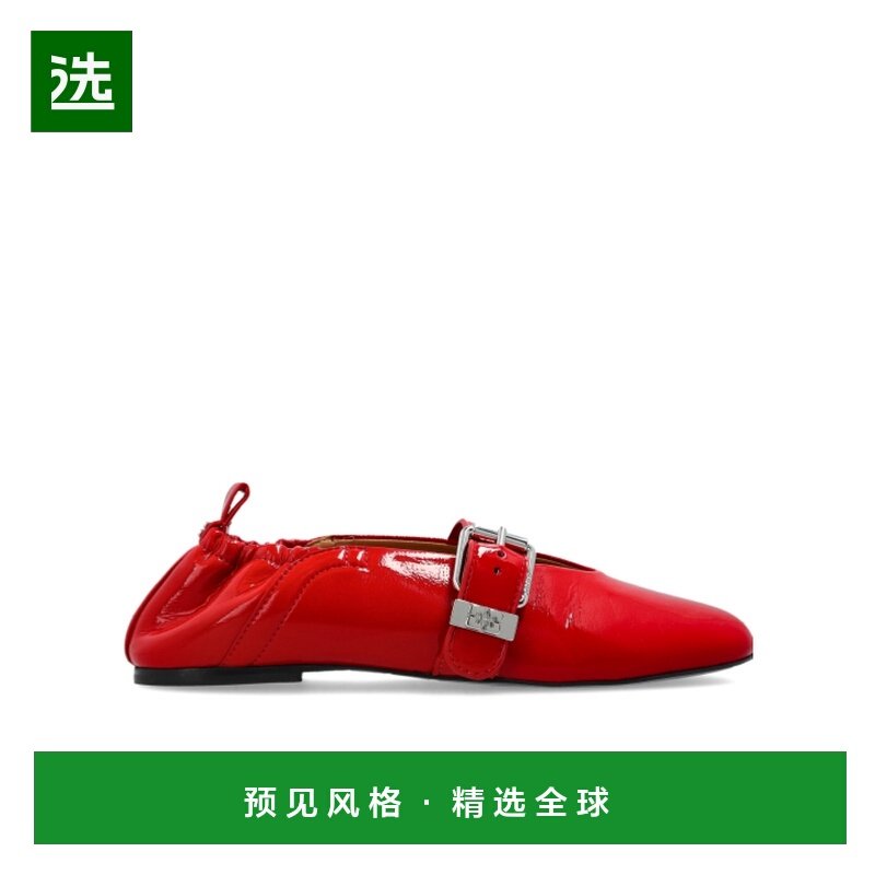 香港直邮GANNI 女士休闲鞋 B1020057474 SS2026 红色 平底芭蕾平,运动鞋new,运动休闲鞋,淘宝优惠券,粉丝福利购,淘宝优惠卷