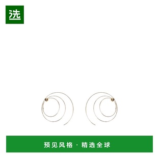 香港直邮Alaia AA2B128LA043 标志雕刻螺旋耳环配饰