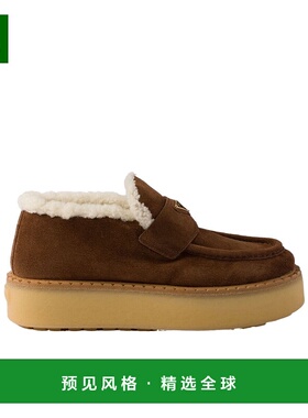 香港直邮Prada 圆头乐福鞋 1D717NJFTFZD50普拉达一脚蹬松糕鞋