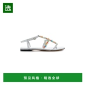 Gwyn 1h可退 刺绣金属感皮质凉 周仰杰 女士 香港直邮Jimmy Choo