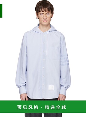 1h可退 香港直邮Thom Browne 汤姆·布朗 男士 蓝色 Hoodie Strai