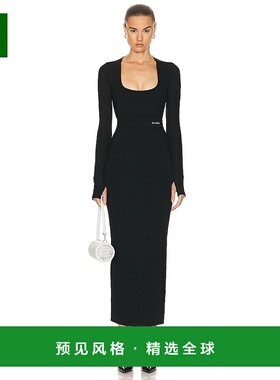 1h可退 香港直邮Alaïa 女士 长袖连衣裙 AA9R11744J047 black黑色