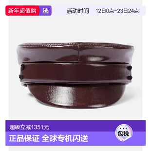 1h可退 香港直邮Ruslan Baginskiy 女士 仿皮报童帽 brown棕色 舒