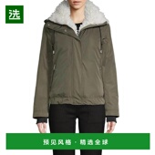 派克大衣 1h可退 橄榄色 Tahari人造毛皮装 饰短款 美国直邮