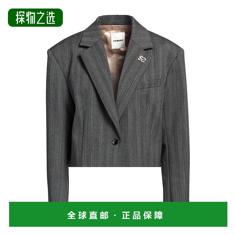 香港直邮Sandro 女士 西装外套 grey灰色 舒适时尚