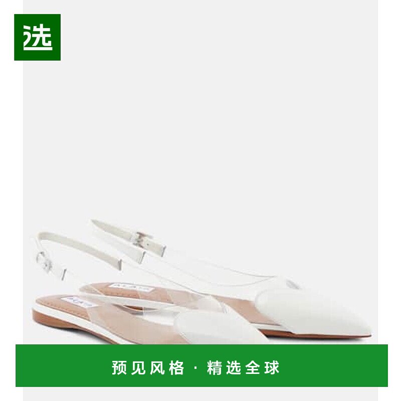 香港直邮AlaÏa 女士 Le Cœur and PU 漆皮露跟平底鞋女鞋