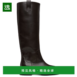 1h可退 香港直邮aeyde 女士 棕色 Henry Leather 高筒靴 A11KBLAI