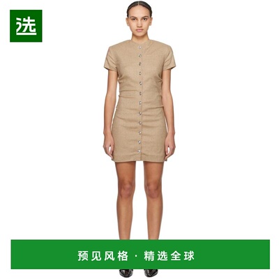 1h可退 【美国直邮】REMAIN Birger Christensen 棕褐色纽扣迷你