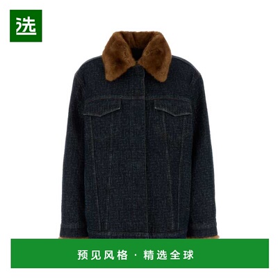 香港直邮FENDI 女士夹克 FLF849AW82F1UKI CO 蓝色 GIACCA FF DEN