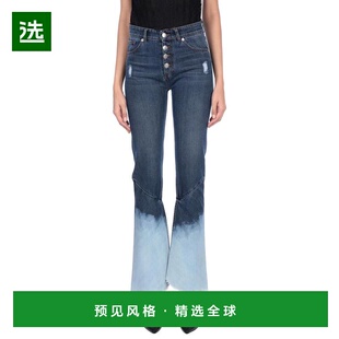 1h可退 【美国直邮】EACH X OTHER女士牛仔裤高腰徽标褪色水洗休