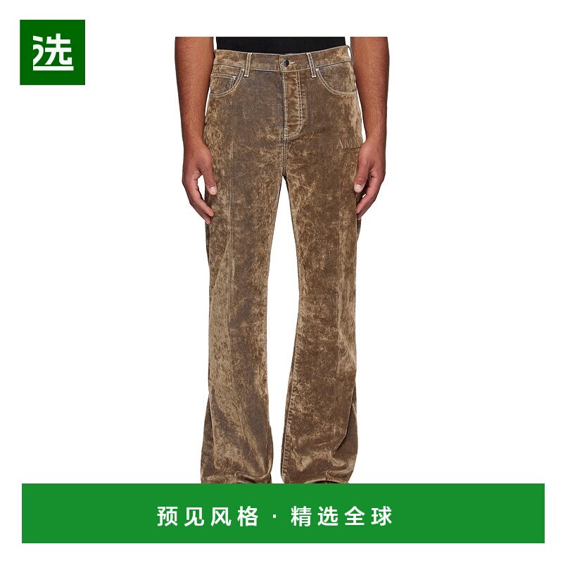 香港直邮Amiri Velvet Flare 牛仔裤 AMDNFR1027喇叭裤