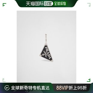 普拉达Prada 欧洲直邮PRADA 直形耳环 99新未使用 Symbole