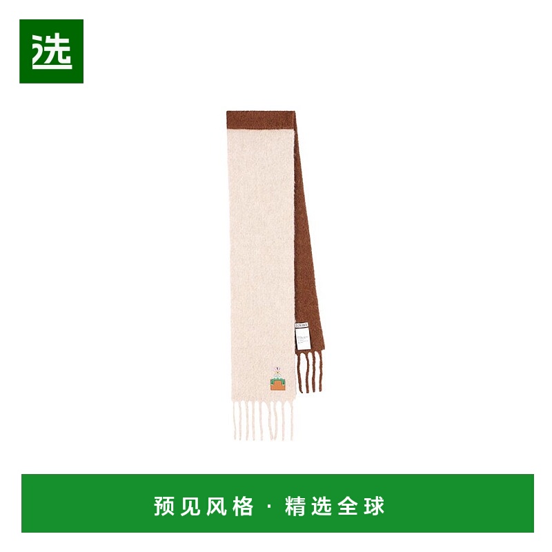 香港直邮LOEWE 罗意威 女士 Acrobat 刺繡流蘇圍巾 FSA7SS1W01